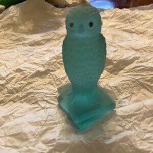 Westmoreland Frosted Glass Wise Owi On Books Fiquerine